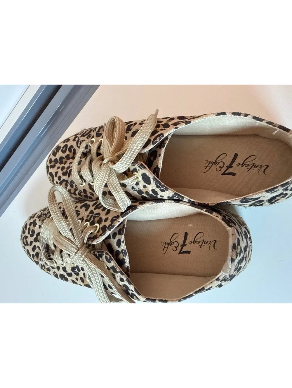 Vintage 7 Eight Leopard Print Espadrille Sneakers